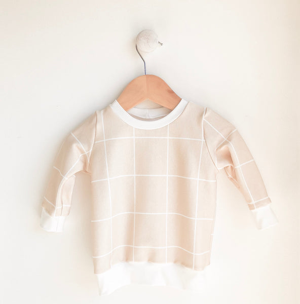 ORGANIC Grid Sweatshirt | peach